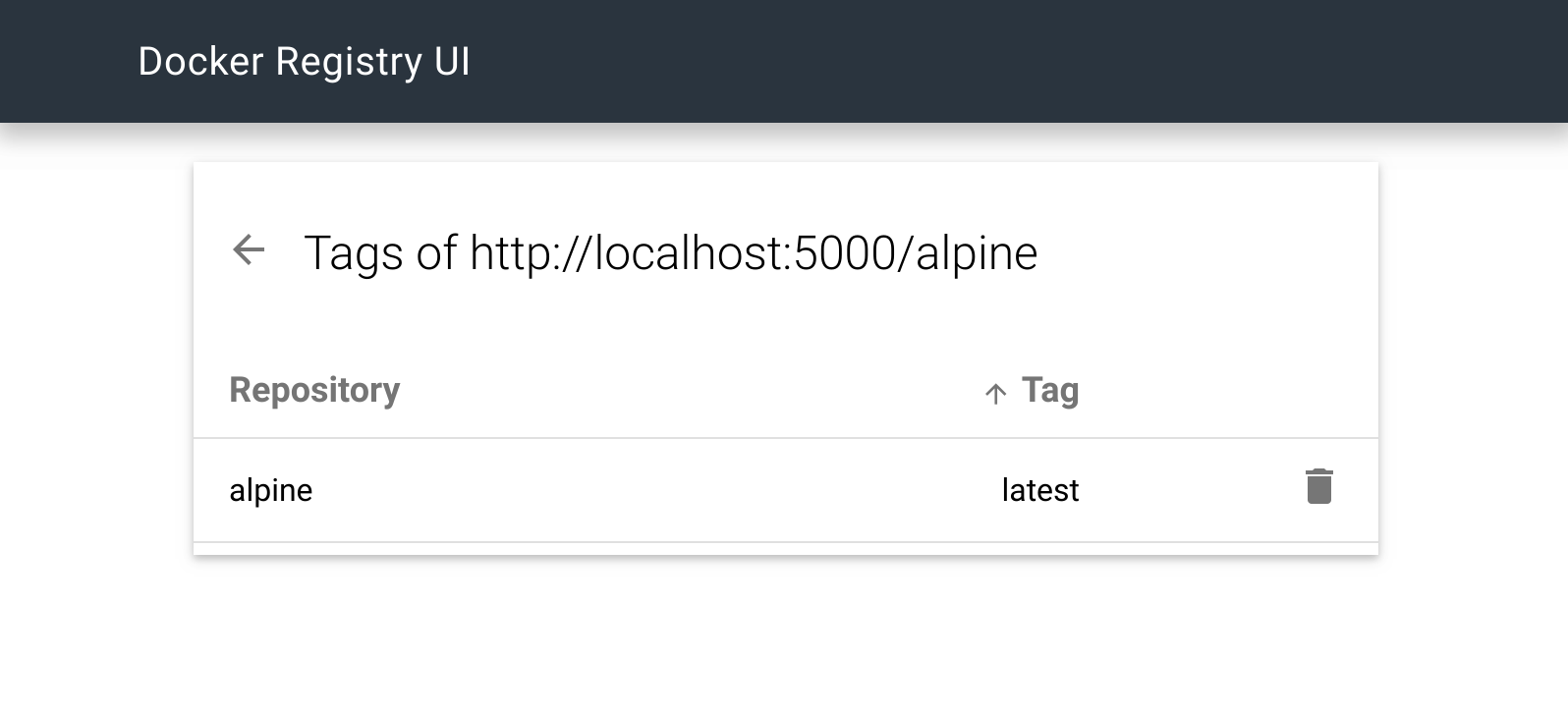 UI registry
